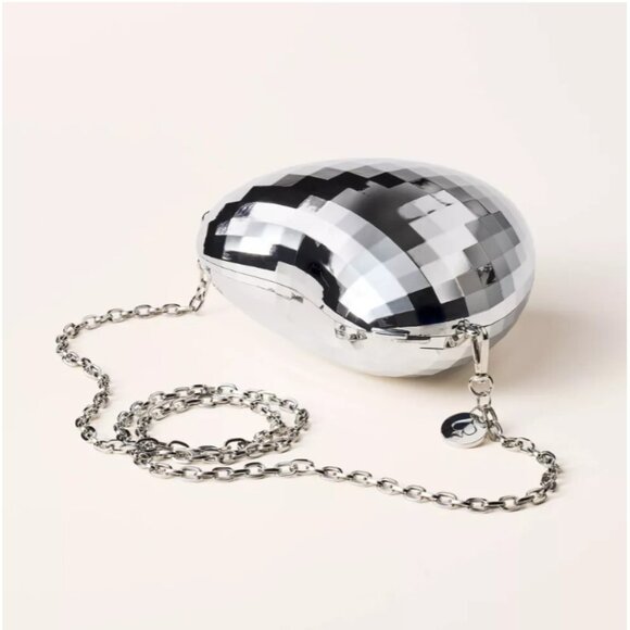 Disco Heart -Shape Crossbody/Shoulder Bag - kate spade new york x Target, Silver - Picture 2 of 11